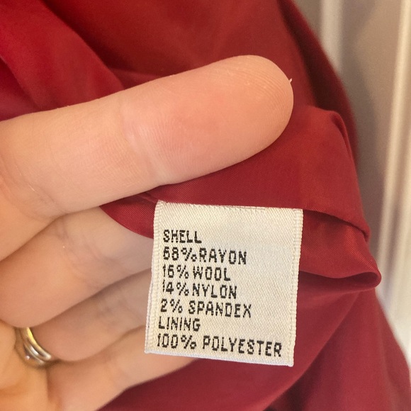 Talbots Petites Stretch Blazer Red 14W - Picture 3 of 7